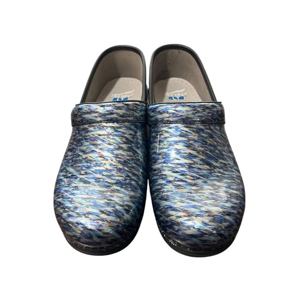 Dansko LT Pro Clog Blue Waves Patent Womens Size 42 EU / 11.5-12 US - Picture 2 of 10